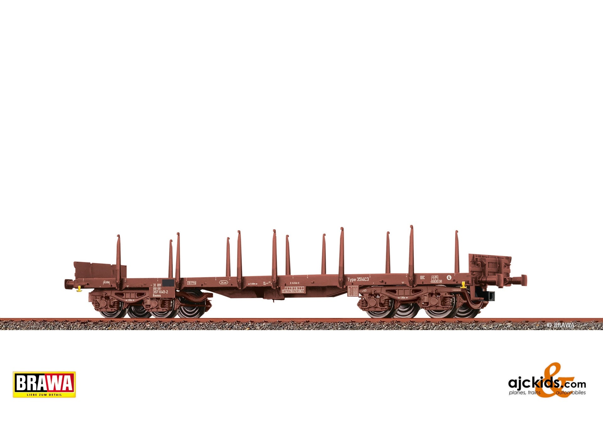 Brawa 47124 - H0 Flat Car Rmmns SNCB