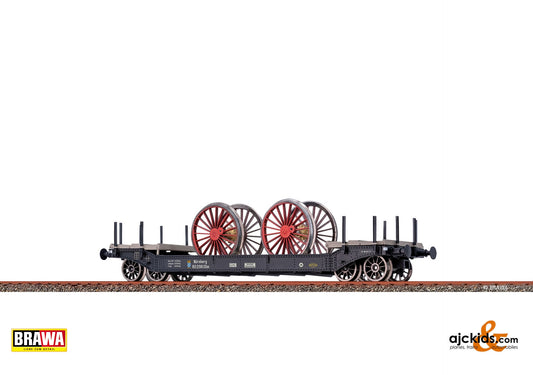Brawa 47918 - H0 Flat Car SSm K.Bay.Sts.B., with load "S2/6 Wheels"