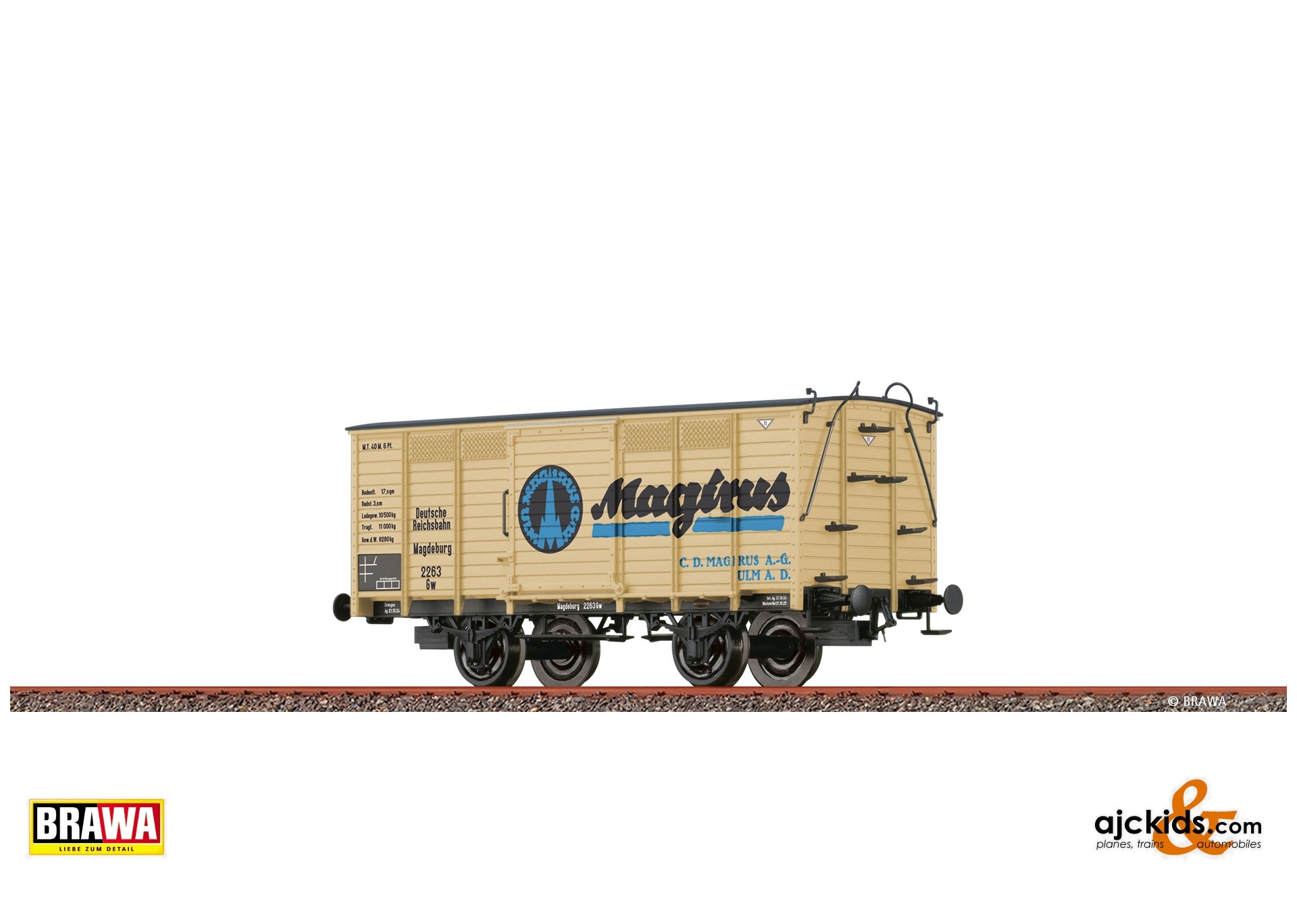 Brawa 48048 - Covered Freight Car Gw "Magirus" DRG