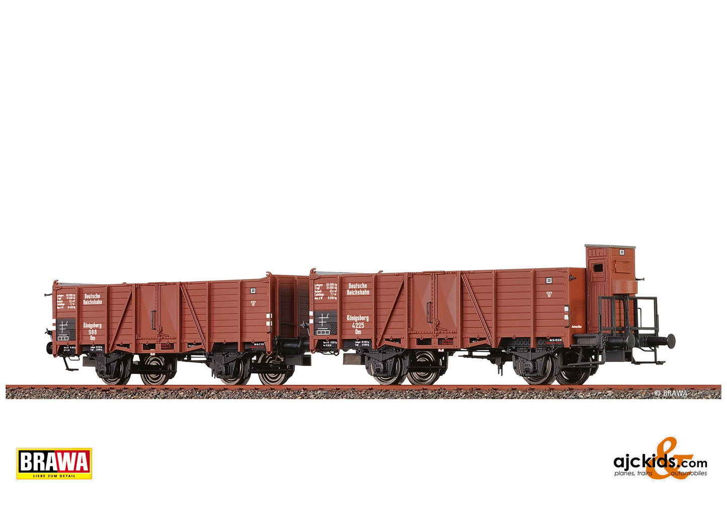 Brawa 48449 - Open Freight Cars Om DRG, set of 2