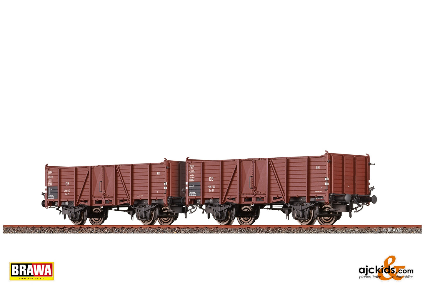 Brawa 48450 - Open Freight Cars Om21 DB, set of 2