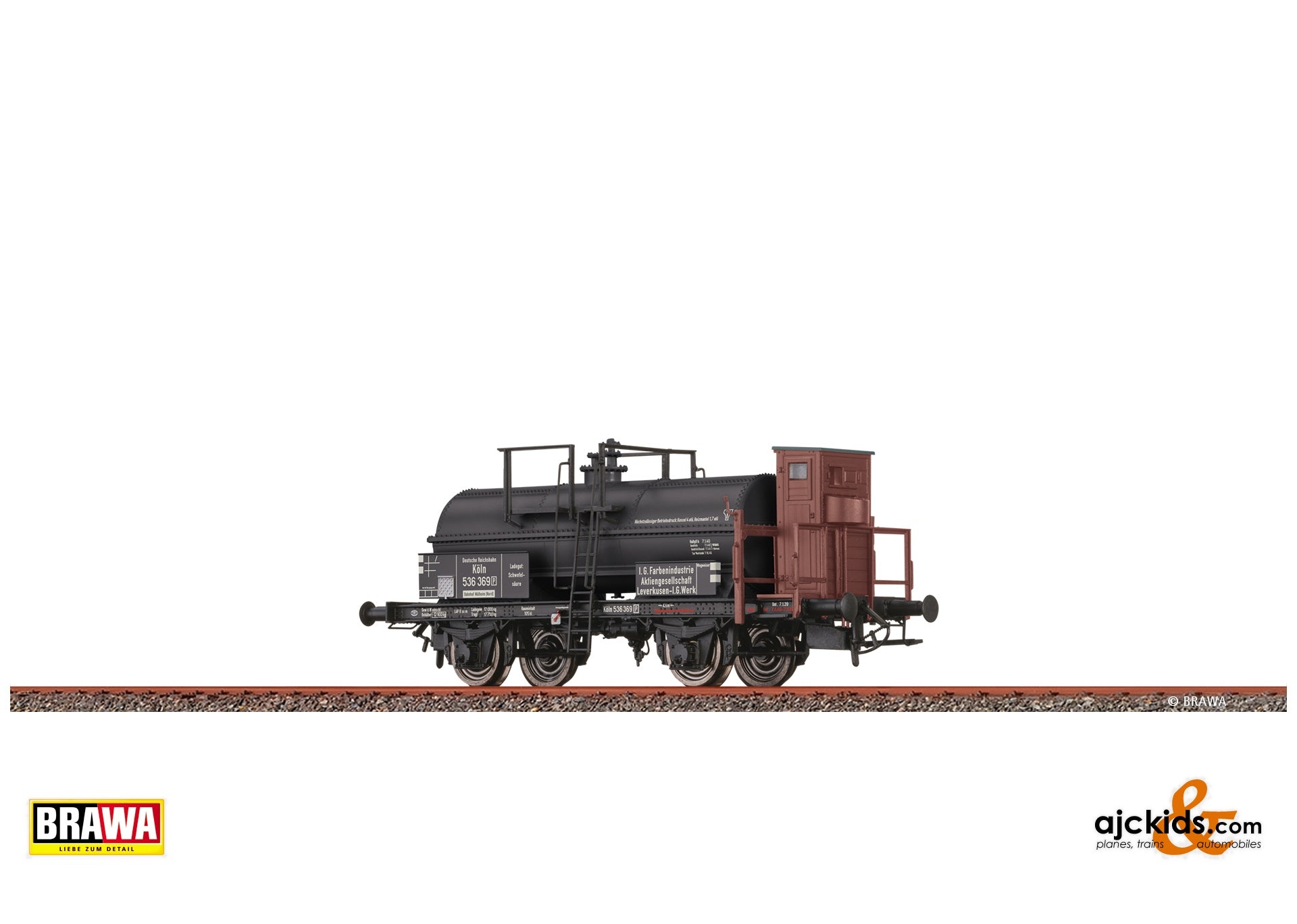 Brawa 50080 - Tank Car 2-axle Z [P] "I.G. Farbenindustrie" DRG