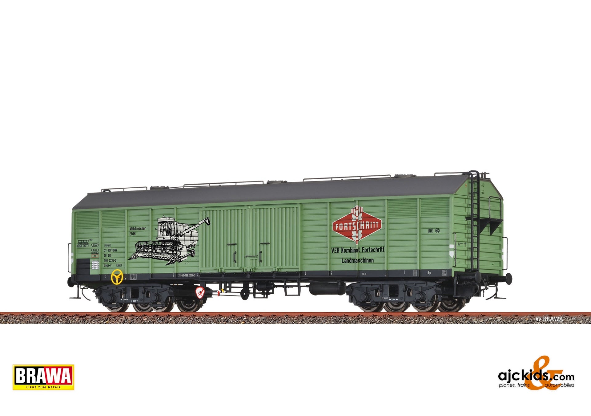 Brawa 50416 - H0 Covered Freight Car Gags-v "Fortschritt" DR