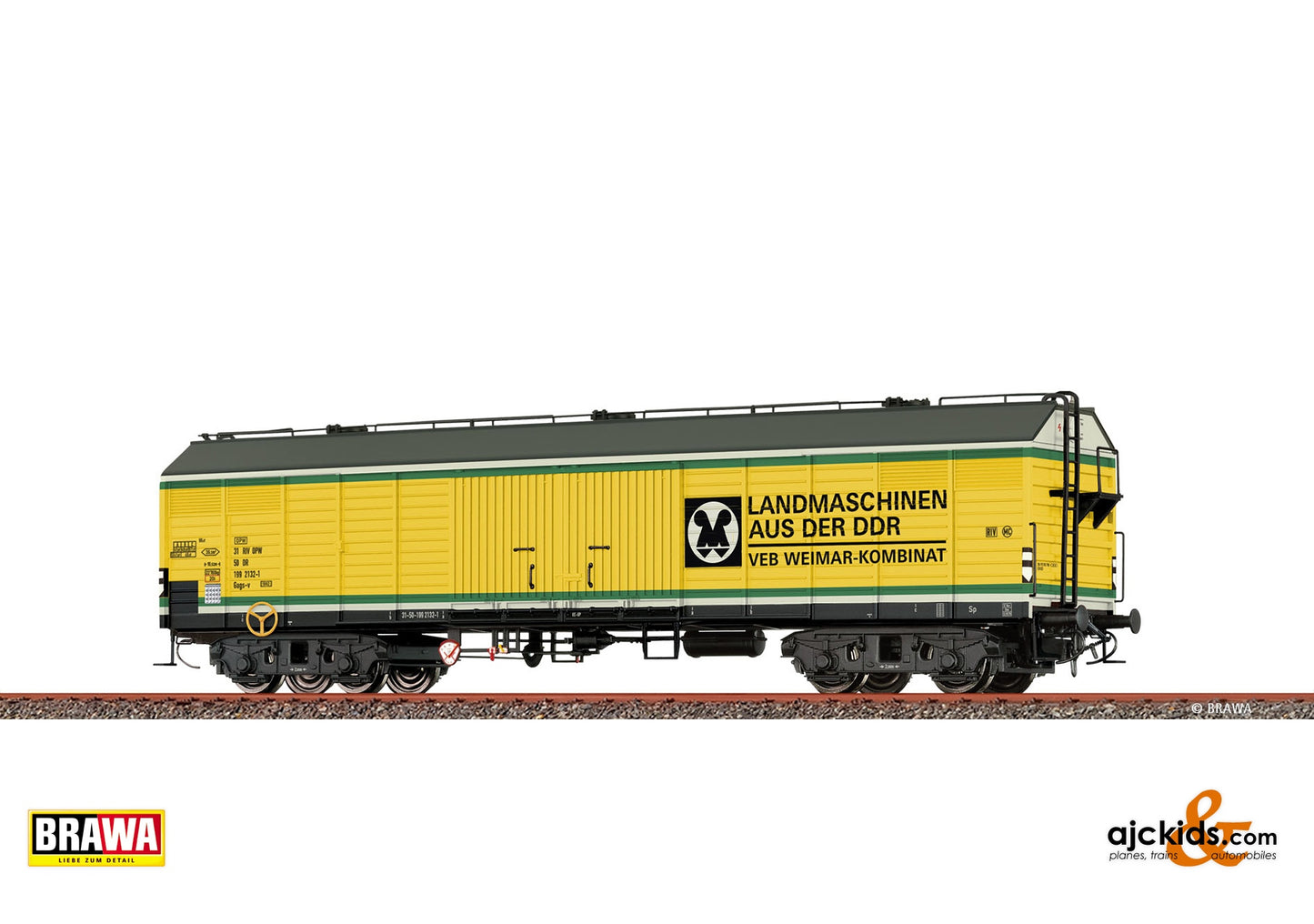 Brawa 50417 - H0 Covered Freight Car Gags-v "VEB WEIMAR-KOMBINAT" DR