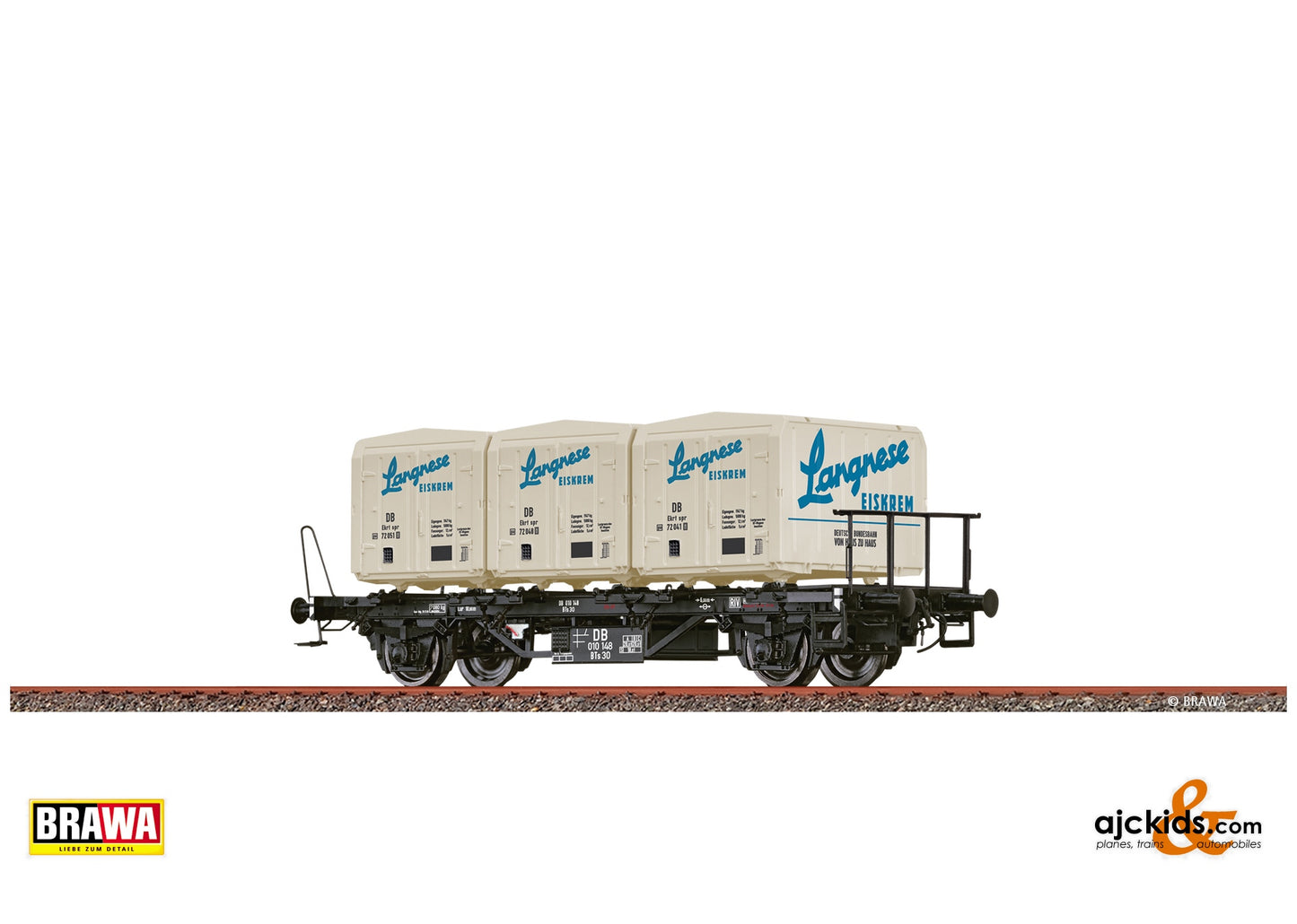 Brawa 50918 - Container Car BTs30 DB, with Ekrt212 "Langnese Eiskrem"