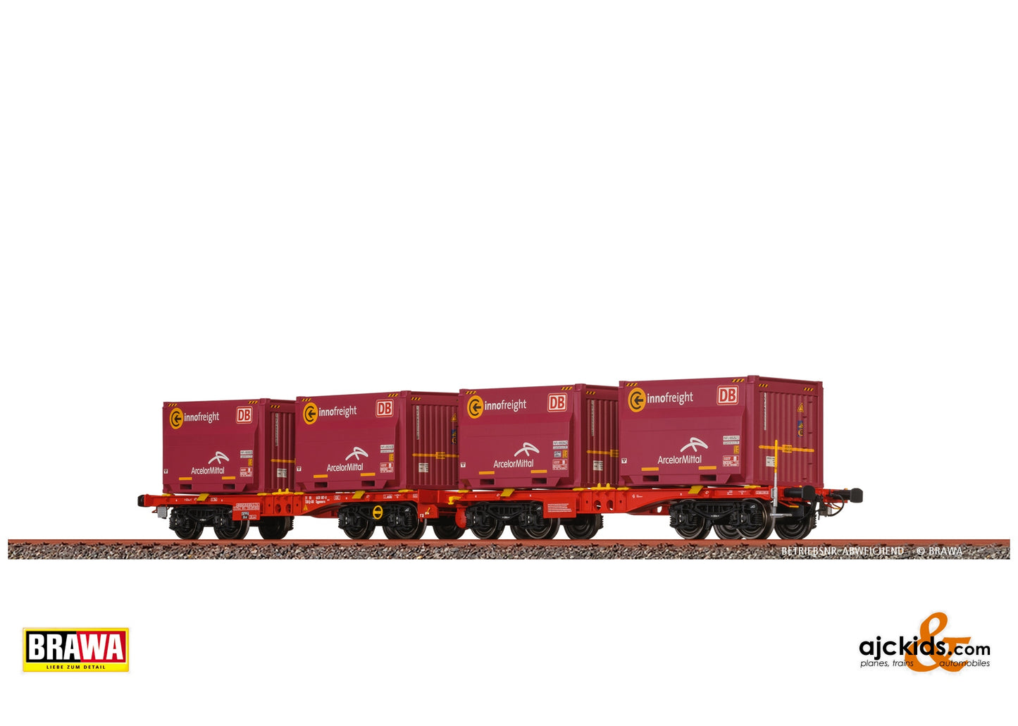 Brawa 50932 - Flat Car Sggmmrrs "ArcelorMittal" DB AG