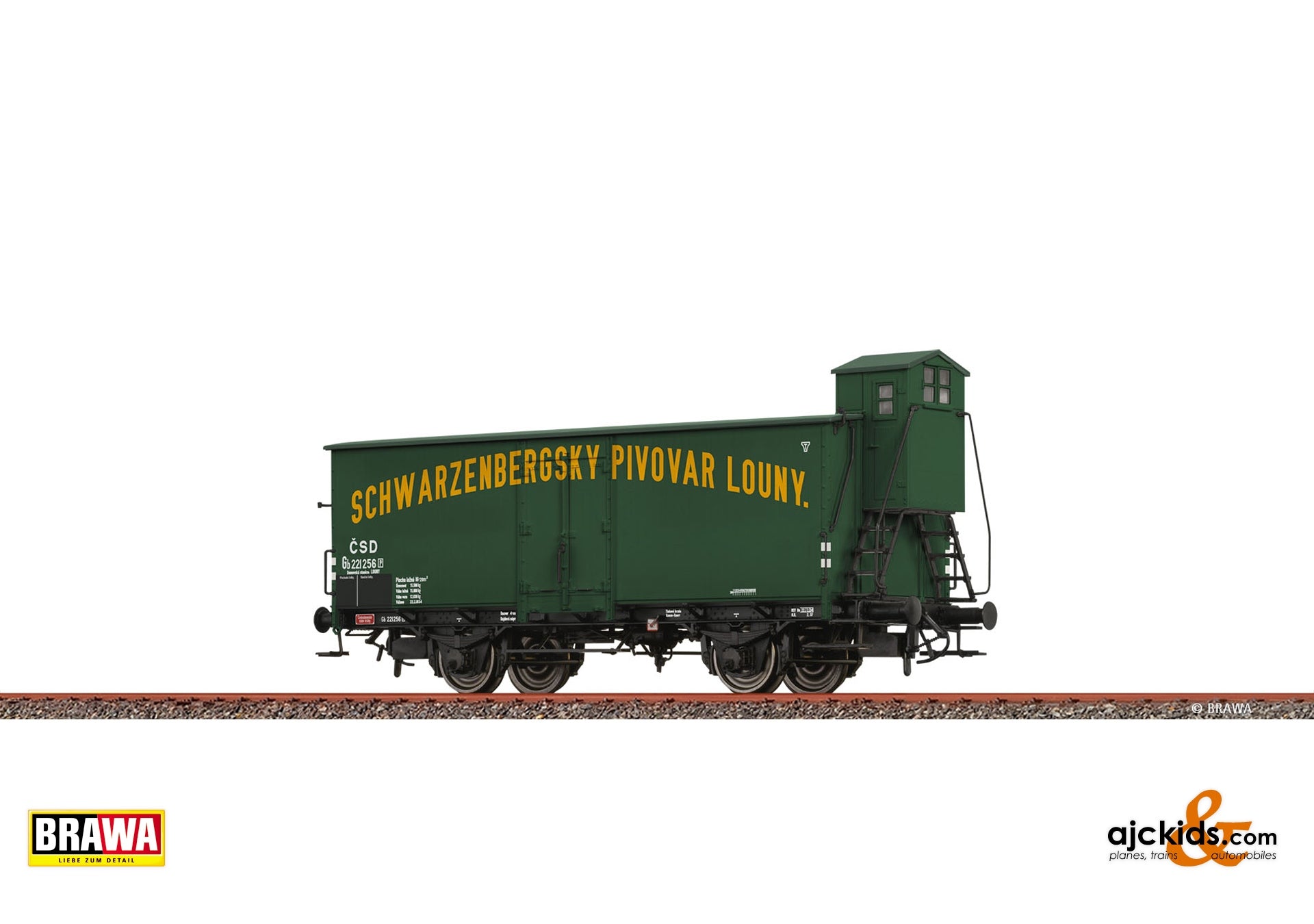 Brawa 51212 - H0 Beer Car "Schwarzenbergsky Pivovar Louny" CSD