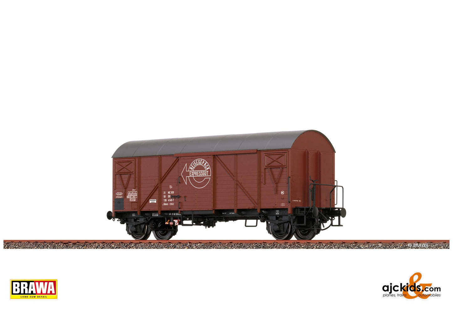 Brawa 51302 - Covered Freight Car Glmrs[1364] "Expressgut" DR