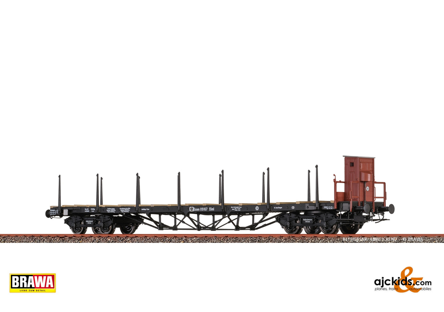 Brawa 51340 - H0 Heavy Duty Freight Car SSlm K.P.E.V.