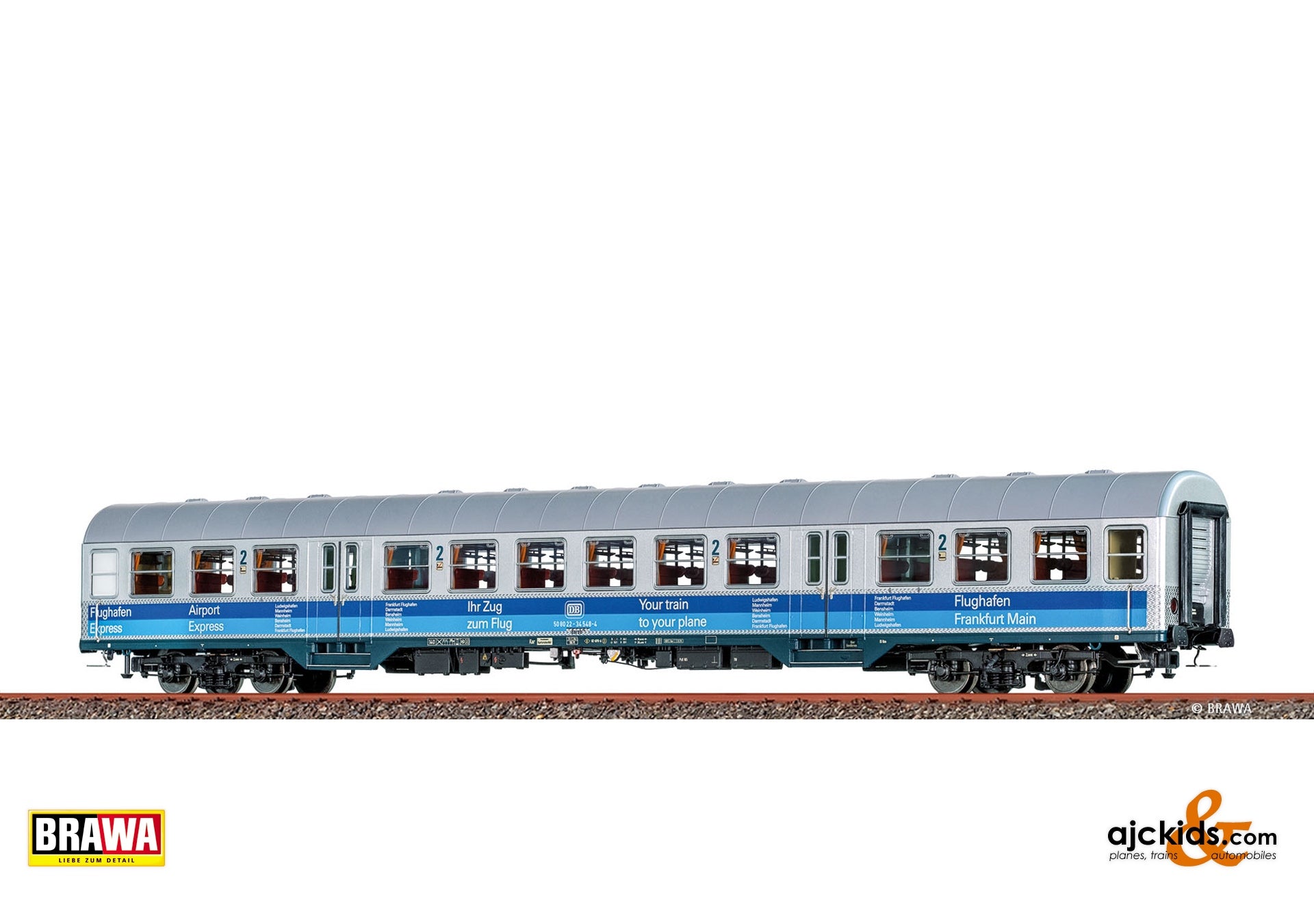 Brawa 58201 - H0 Passenger Coach Bnrzb728 "Flughafen Frankfurt/Main" DB
