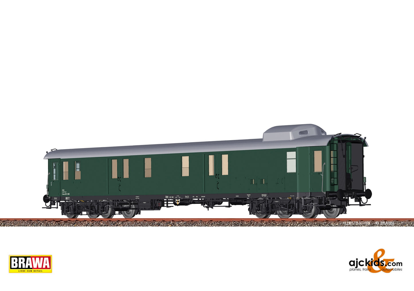 Brawa 58302 - H0 Luggage Car Pw4üe ÖBB