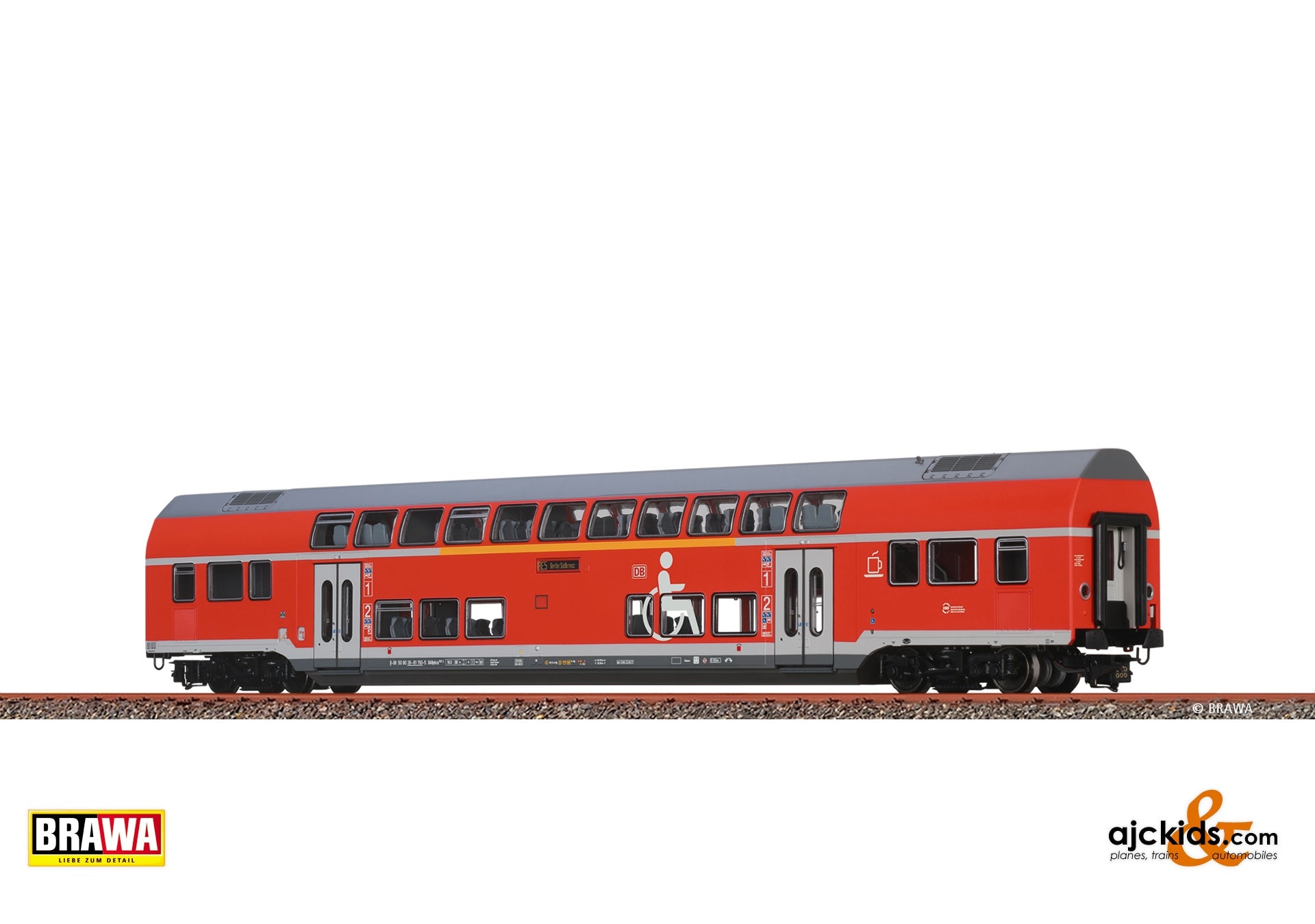 Brawa 70185 - H0 TWINDEXX Vario® Double-Deck Middle Wagon 1st/2nd class DB AG (RE 5 Berlin Südkreuz)