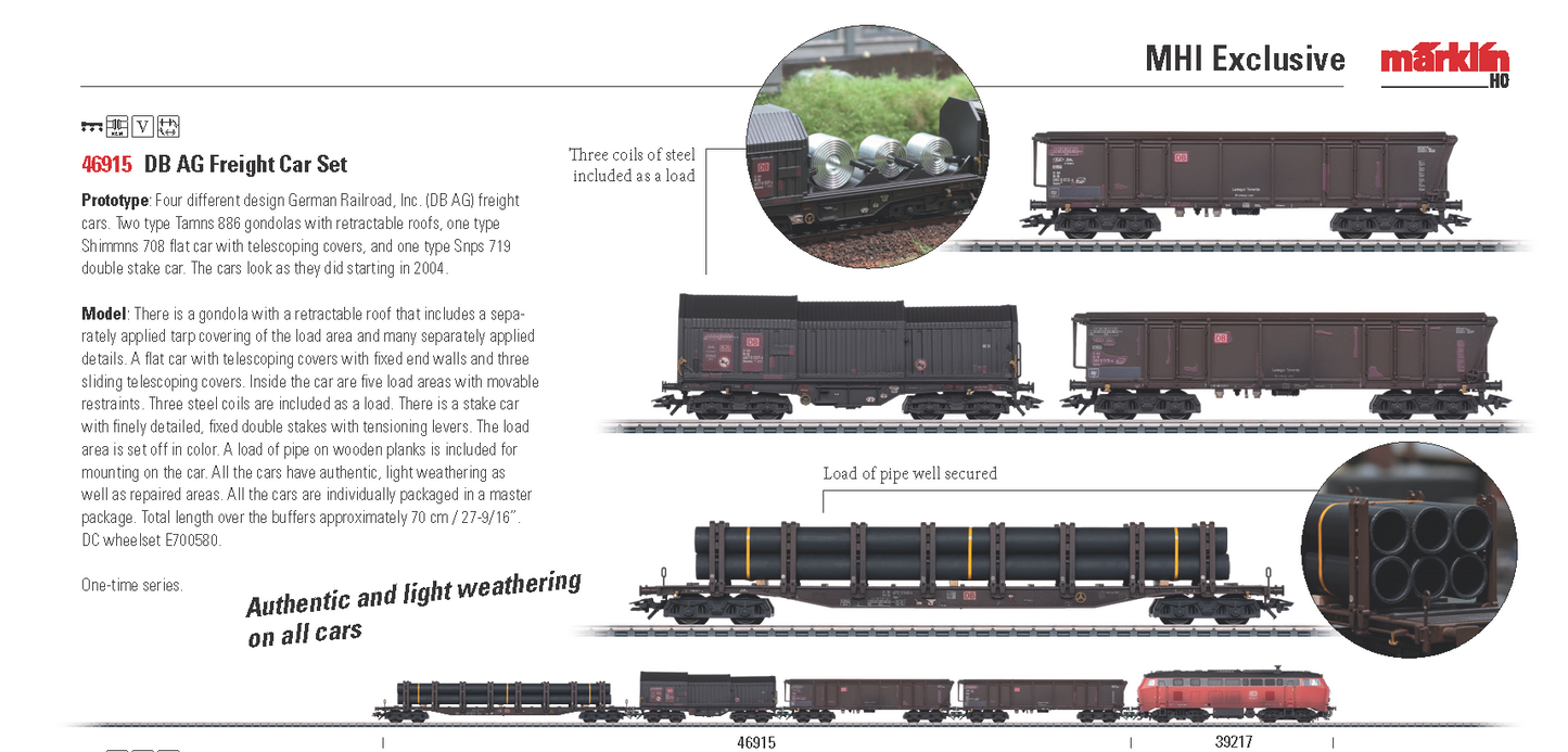 Marklin 46915 - DB AG Freight Car Set at Ajckids.com