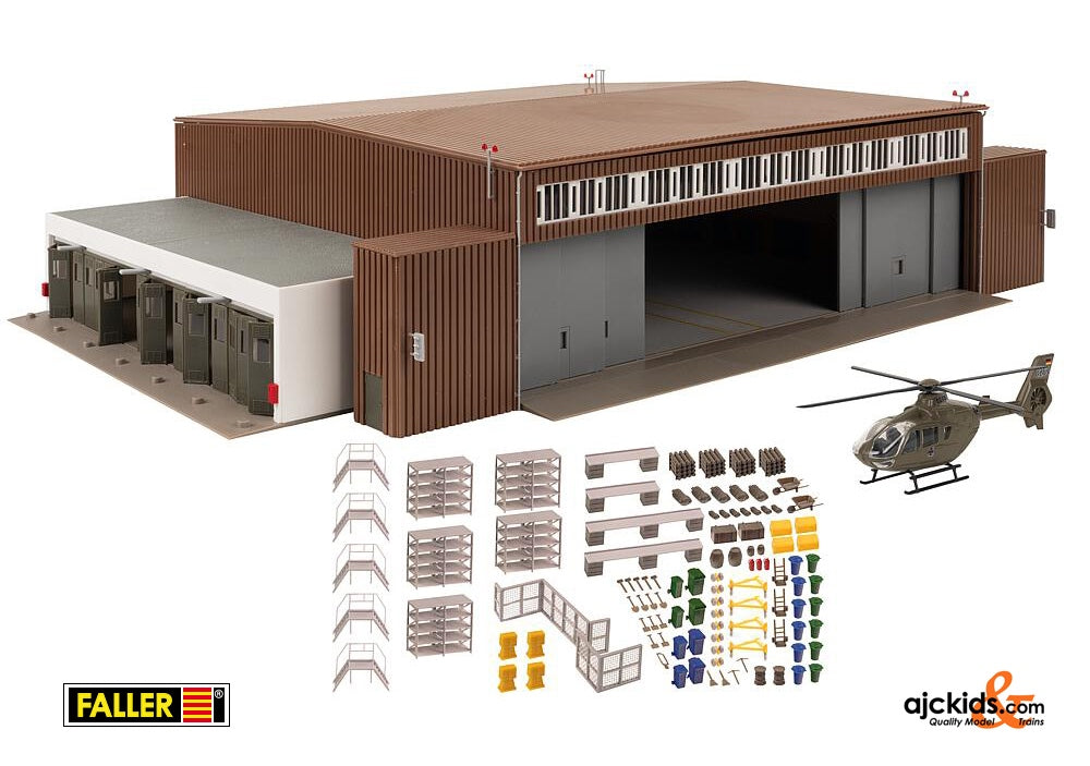 Faller 144111 - Hangar with helicopter, EAN: 4104090441111