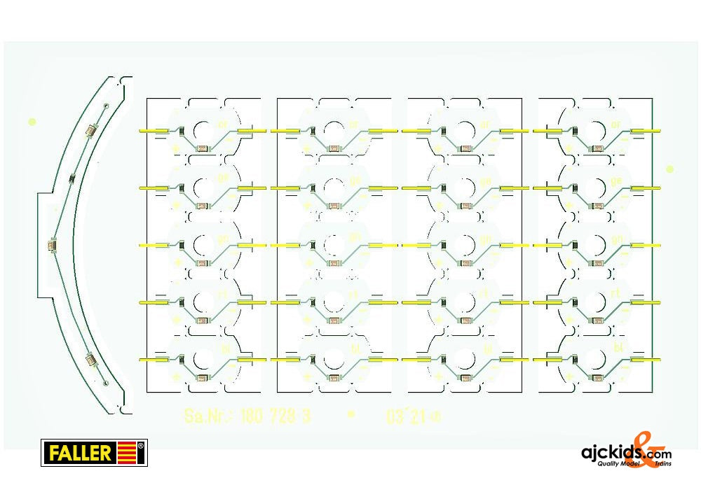 Faller 180728 - Ferris wheel LED lighting set