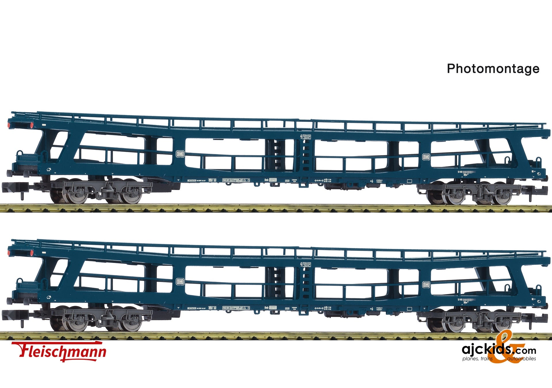 2 piece set: Car carrier wagons,DB