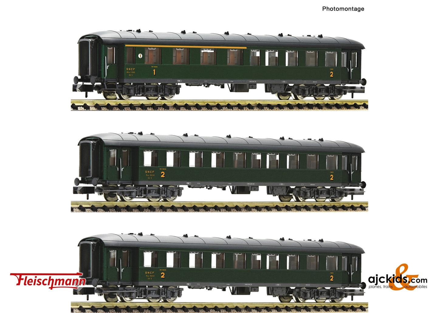 Fleischmann 6260067 3 piece set: Passenger train, SNCF 