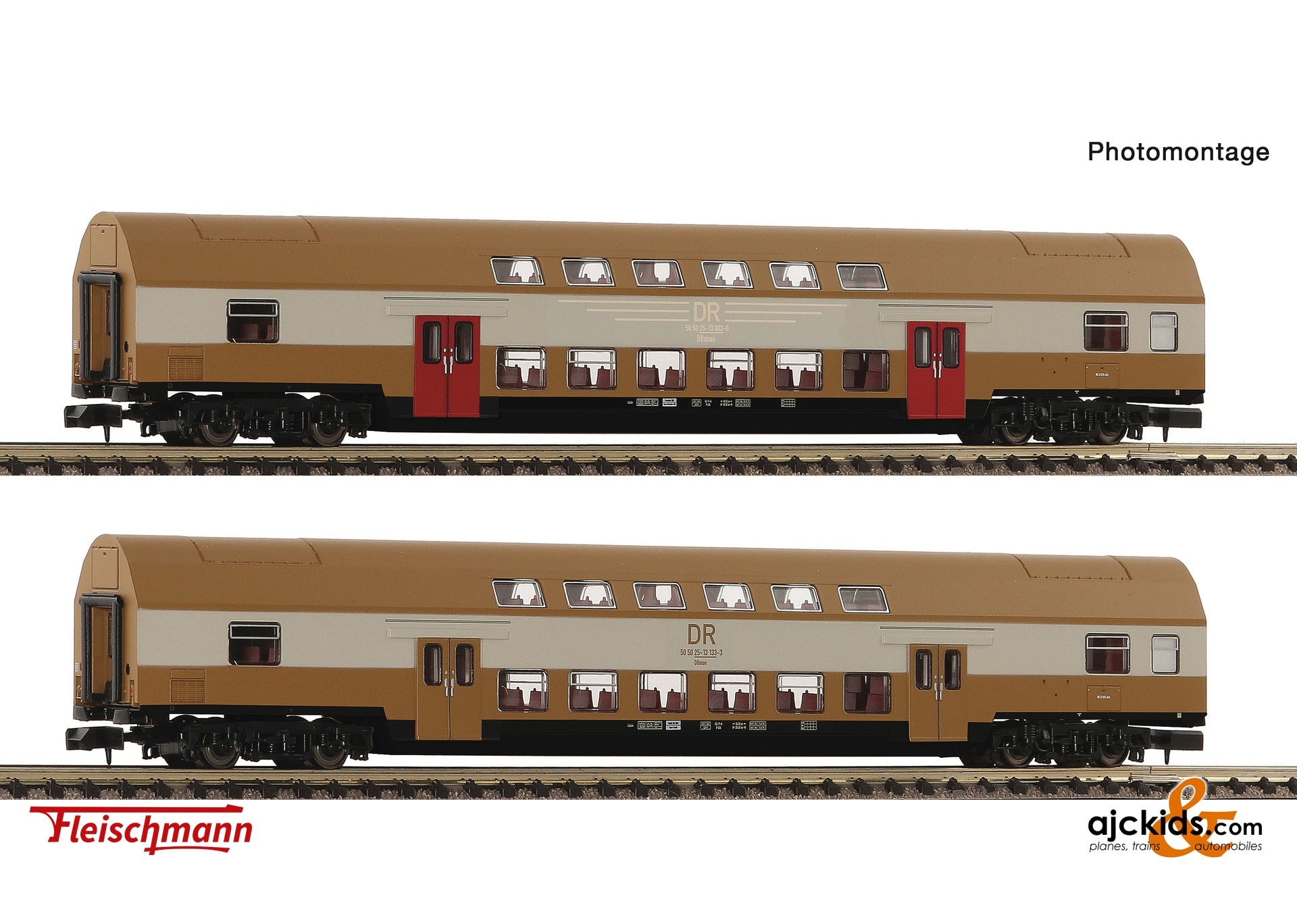 Fleischmann 6260075 2 piece set (2): Double-deck coaches, DR 