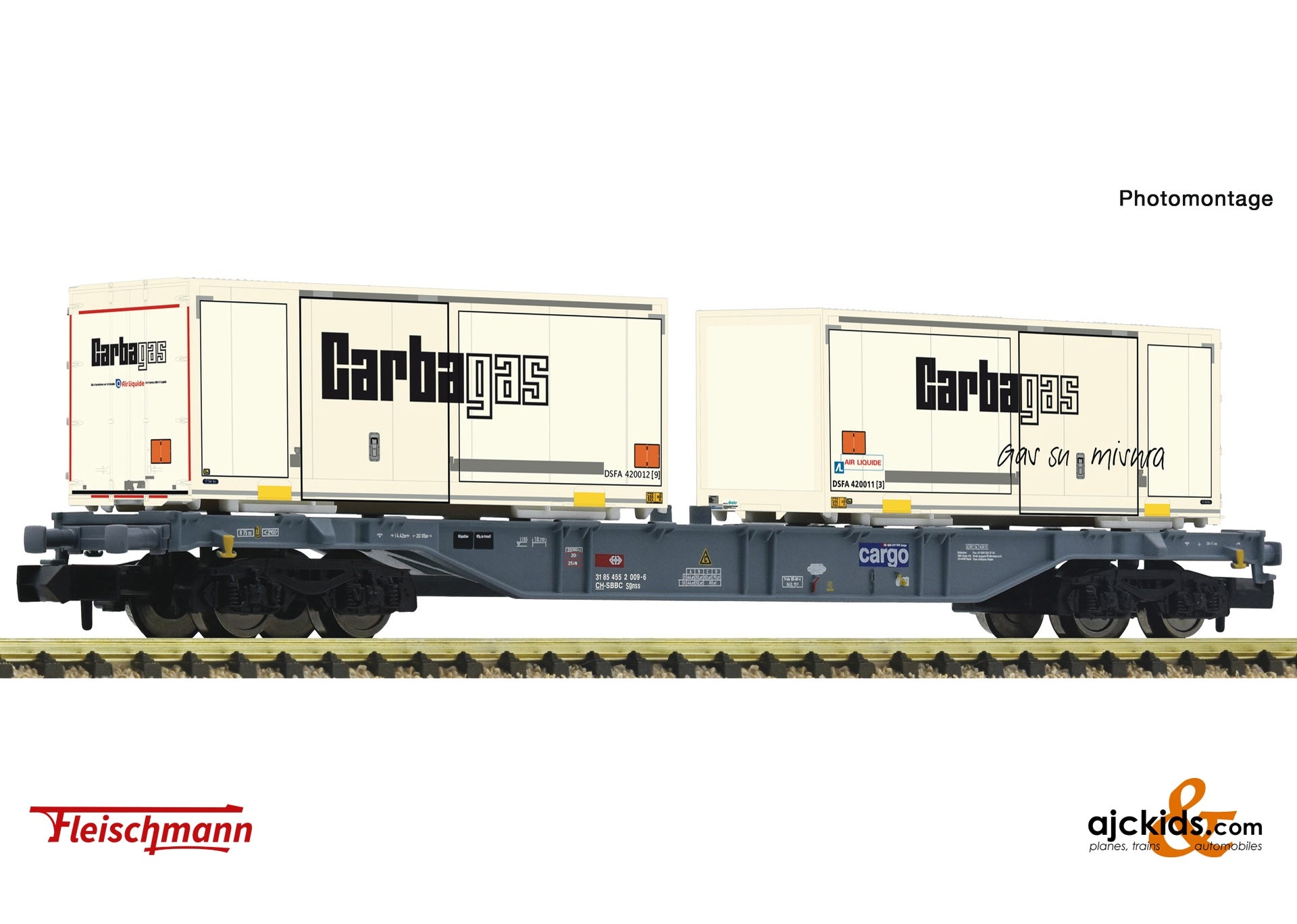 Fleischmann 6660091 Container carrier wagon, SBB Cargo 