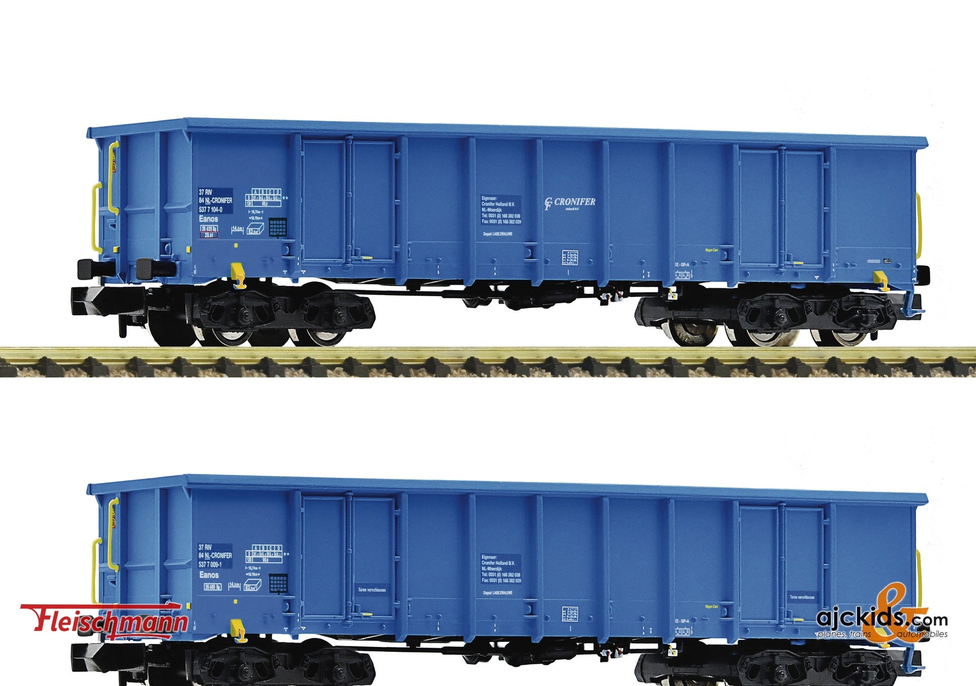 Fleischmann 6660095 - 2-piece set: Open freight wagon