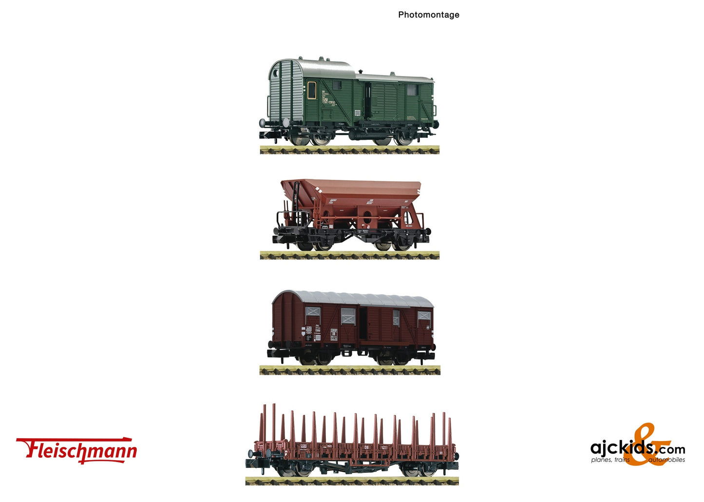 Fleischmann 6660119 4 piece set: Goods train, DB 