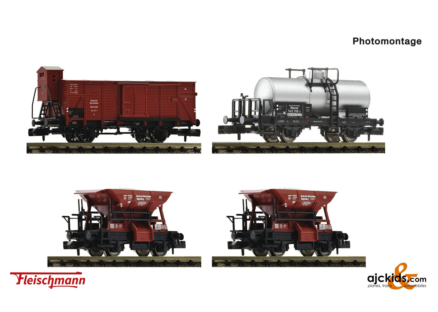 Fleischmann 6660120 4-piece set: Freight train, DRG 