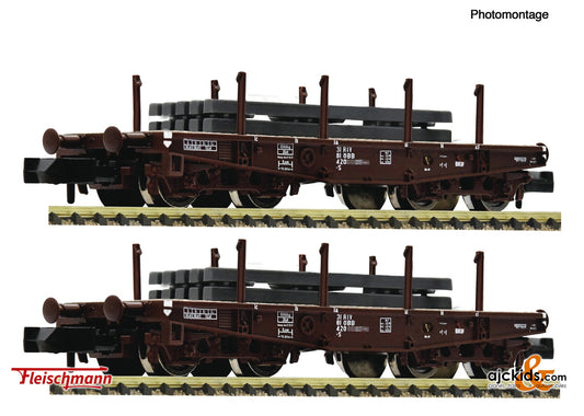 Fleischmann 6660135 - 2 piece set: Heavy-duty flat wagon, ÖBB