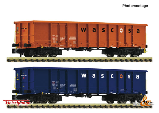 Fleischmann 6660140 - 2 piece set: Open goods wagons, Wascosa