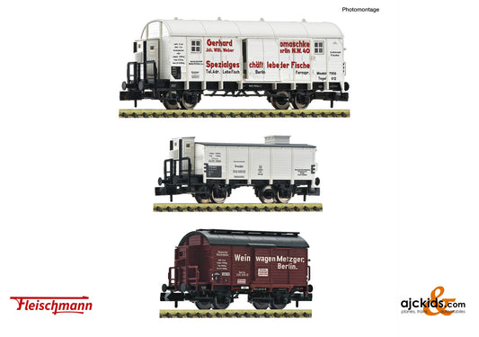 3 piece set: Covered goods wagons, DRB