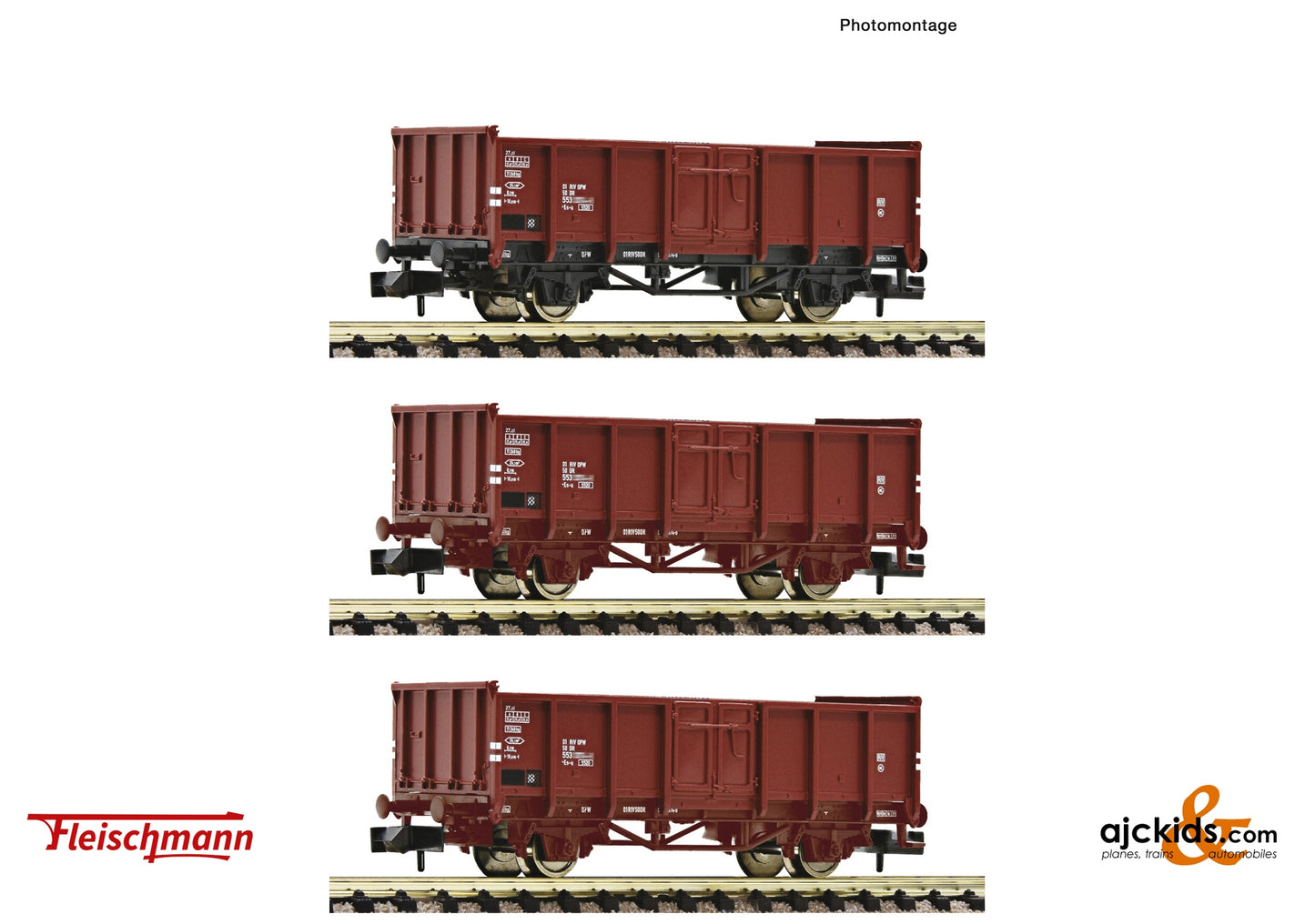 3 piece set: Open goods wagons, DR