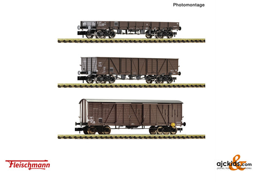 3 piece set: Goods wagons, SNCF