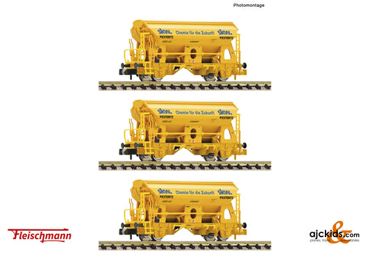 3 piece set: "SKW Piesteritz" swivel roof wagons