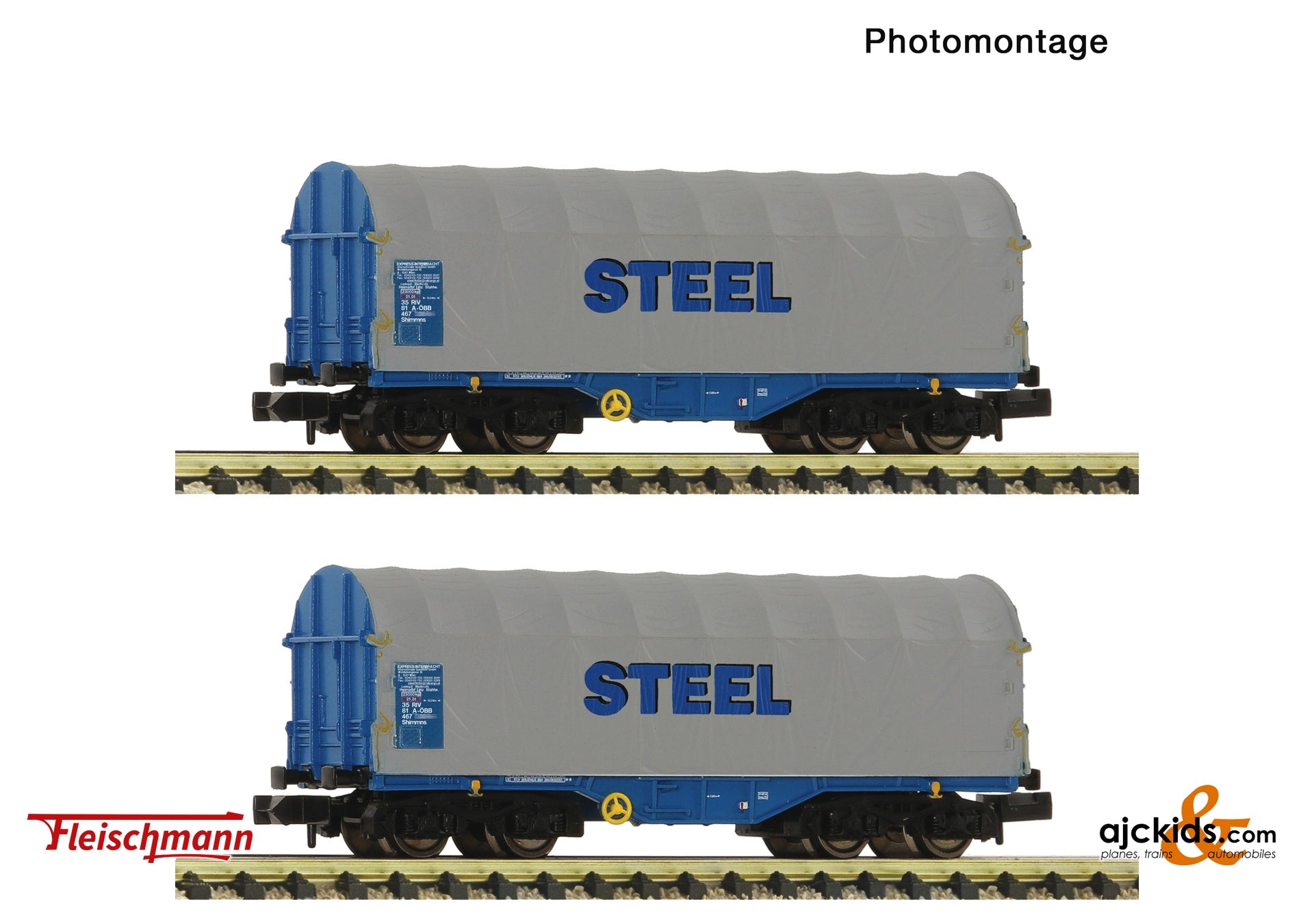 2 piece set: Slide tarpaulin wagons, ÖBB