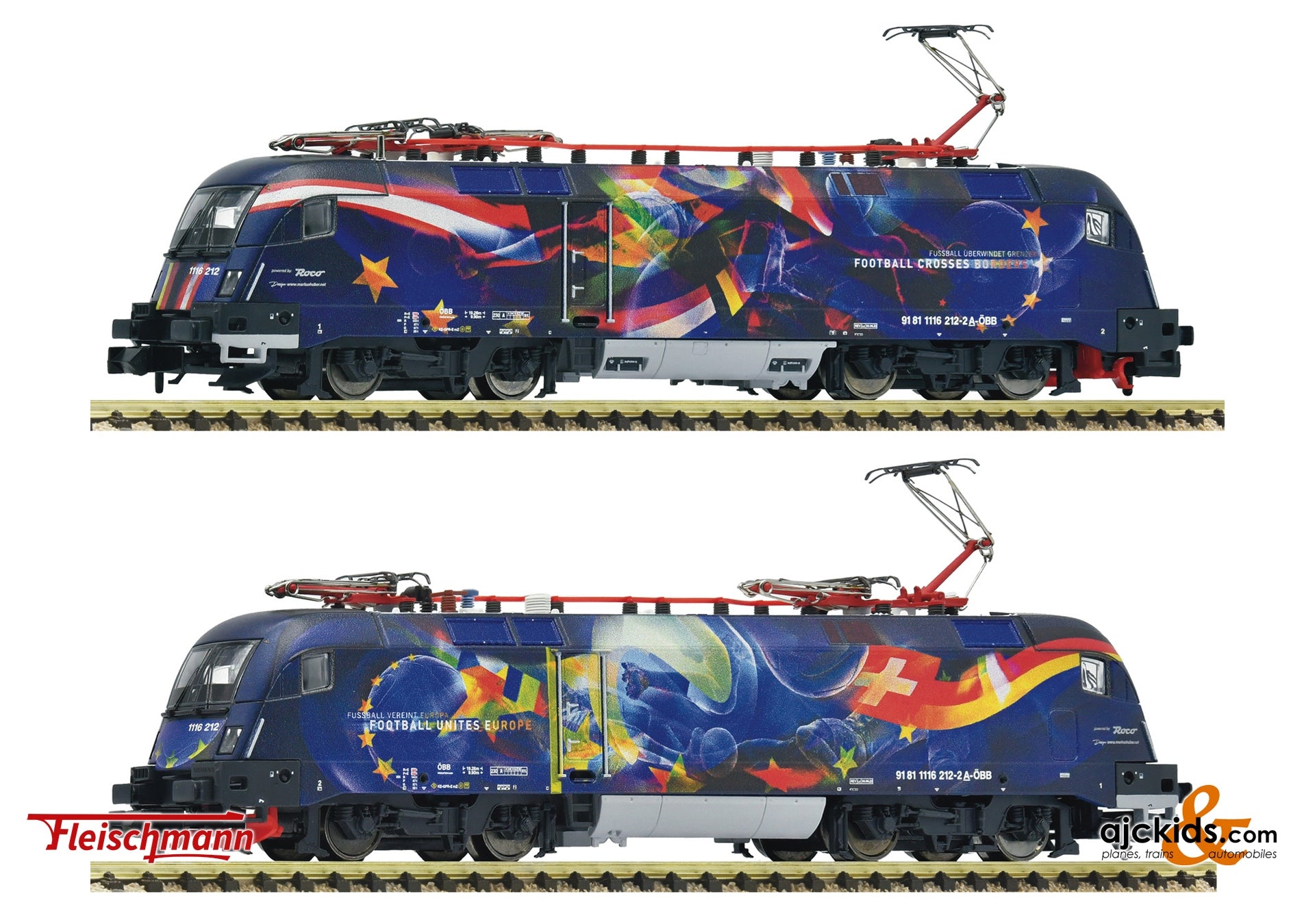 Electric locomotive 1116 212-2 "Football unites Europe", ÖBB