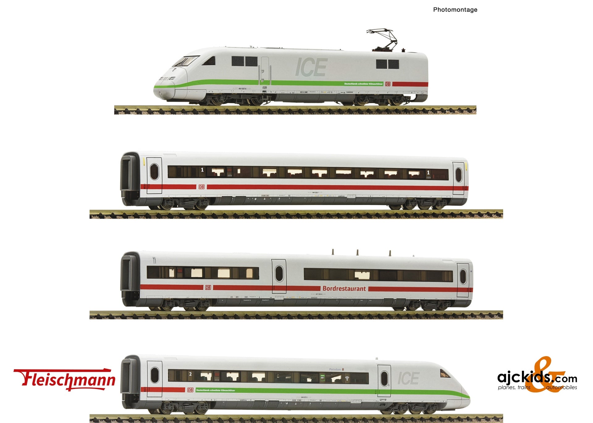 Fleischmann 7760003 4-piece set: Electrical multiple unit ICE 2 (402 class), DB AG 