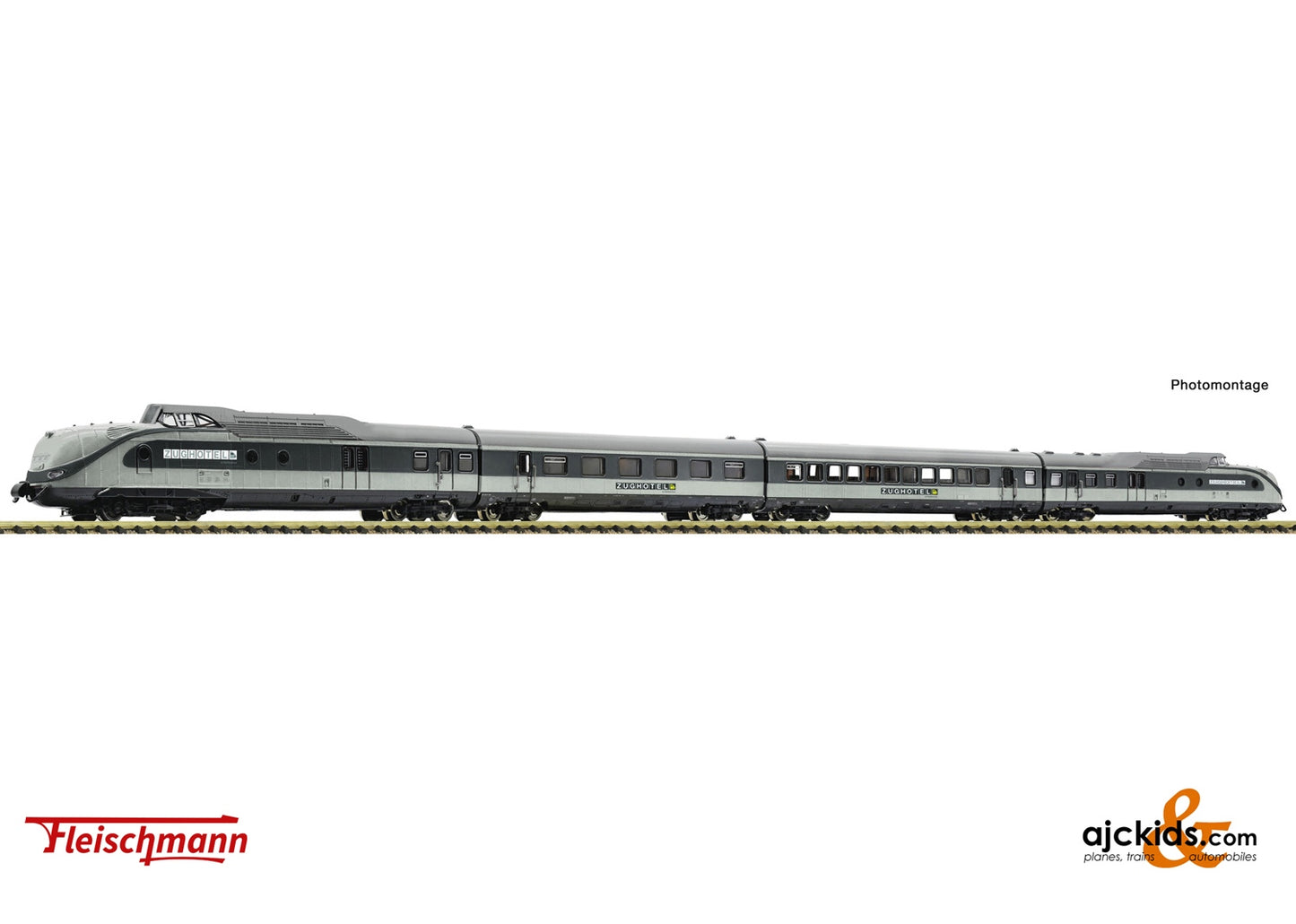 Fleischmann 7760009 - 4 piece set: DMU class 601 "Zughotel", RailAdventure