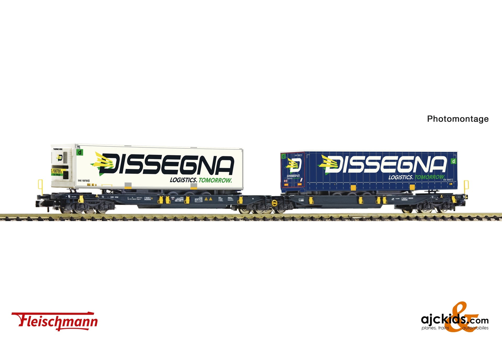 Fleischmann 825029 Articulated double-pocket wagon T2000, Wascosa 