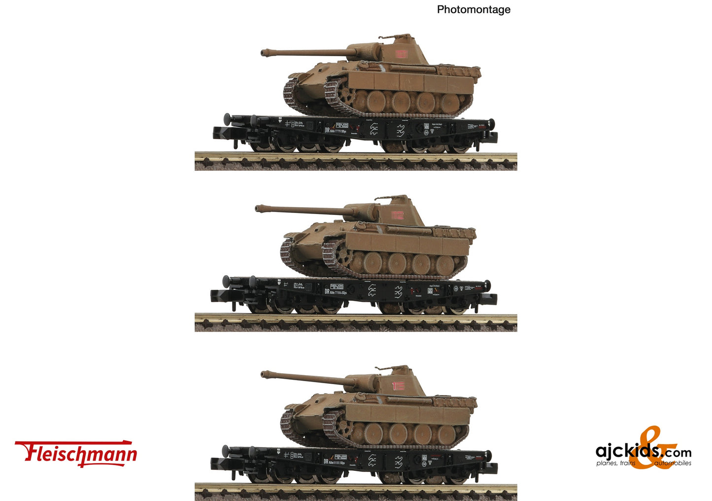 3 piece  Set: Heavy-duty flat wagon