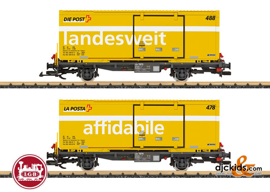 LGB 45886 - RhB Post Container Car Set