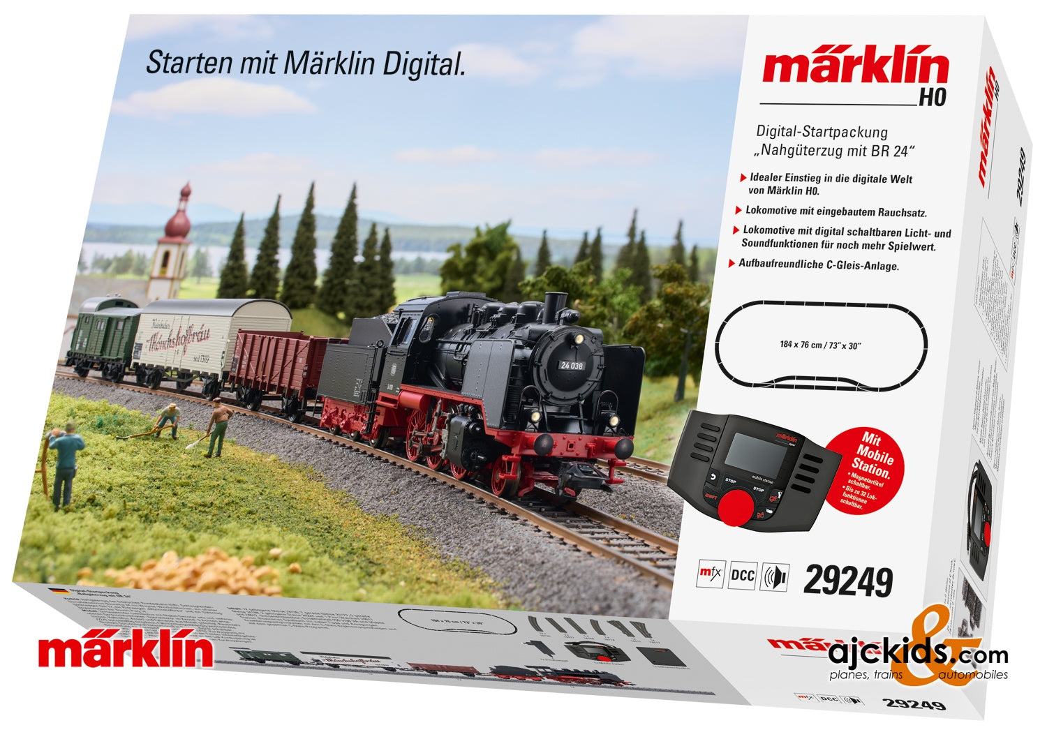 Marklin 29249 (Marklin 029249) Short Haul Freight Train with a Class 24 ...
