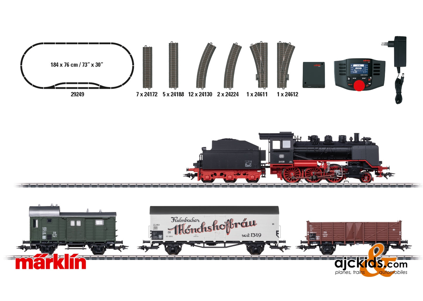 Marklin 29249 - Short Haul Freight Train with a Class 24 Digital Starter Set