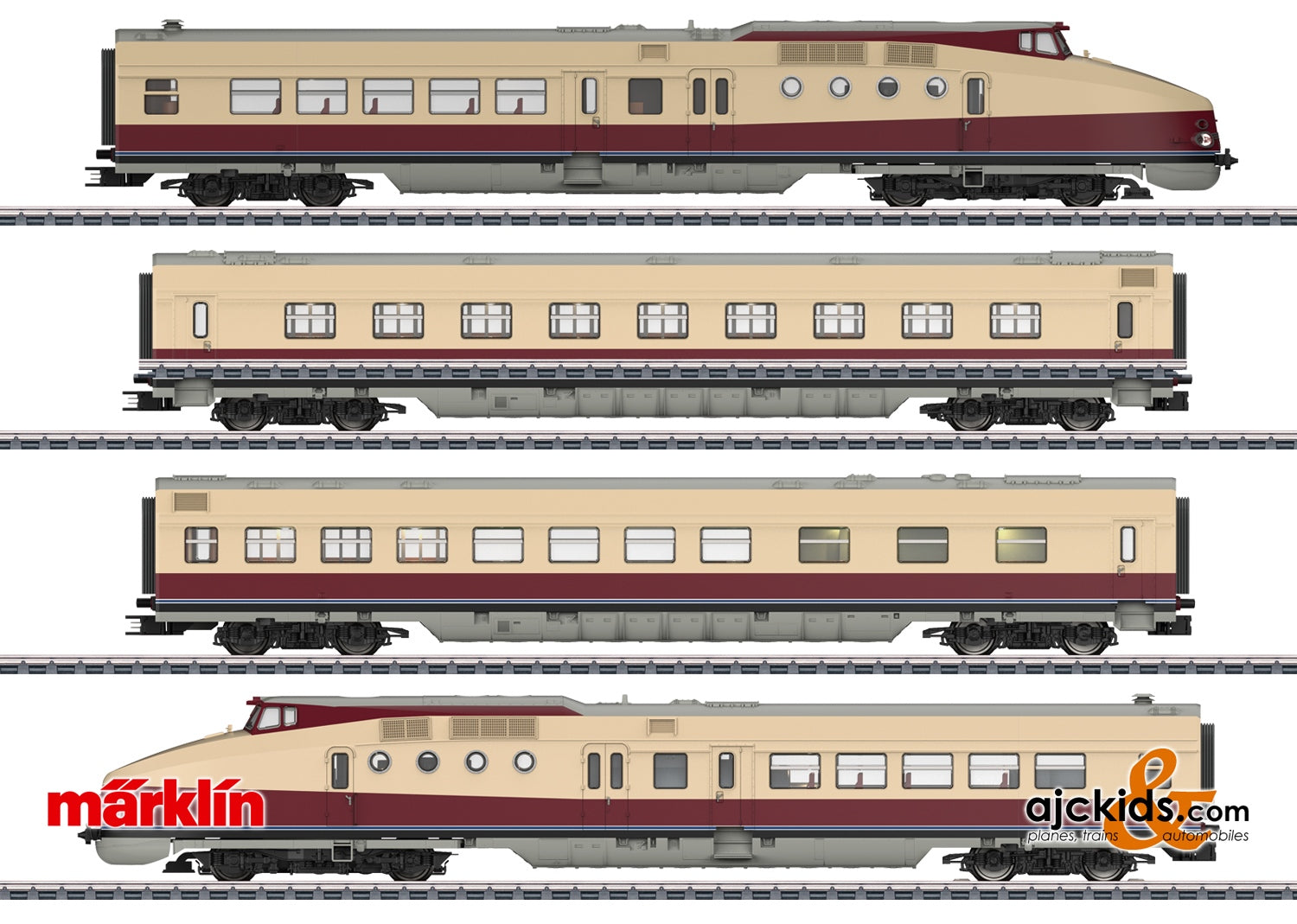 Marklin 38175 Class VT 18.16 Diesel Express Powered Rail Car Train ...