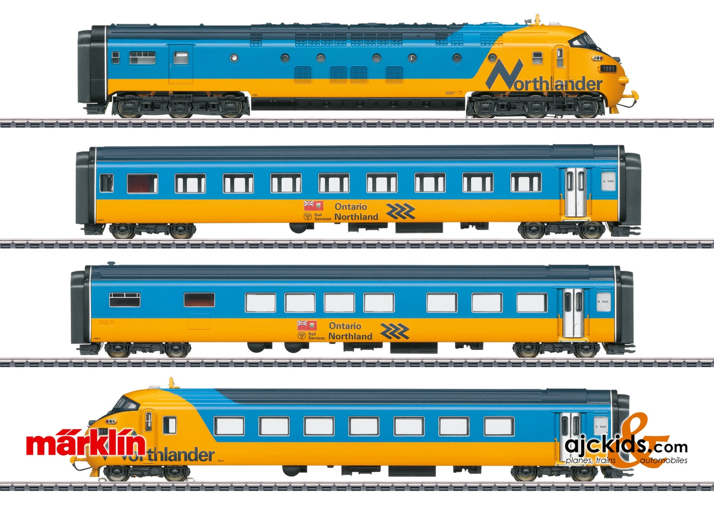 Marklin 39705 - Class RAm TEE "NORTHLANDER" Diesel Powered Railcar Train At Ajckids.com