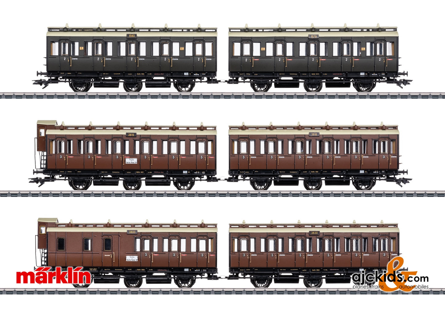 Marklin 42047 - Compartment Car Set at Ajckids.com