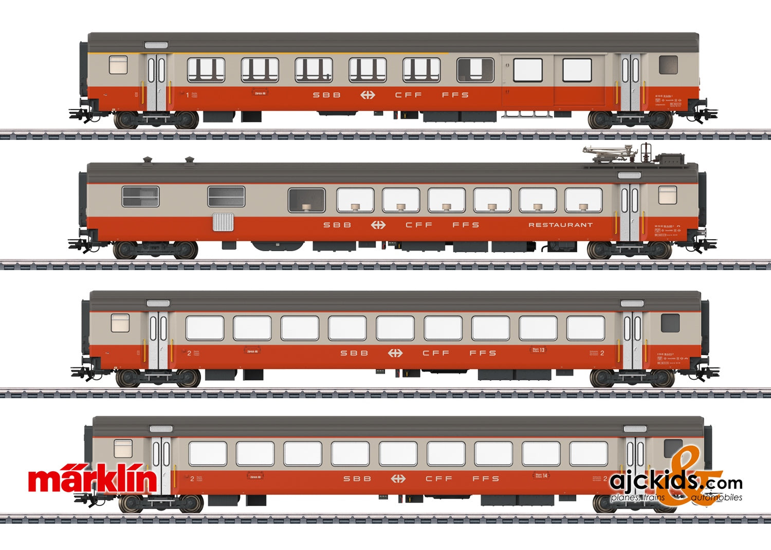 Marklin 42190 - Swiss Express Passenger Car Set at Ajckids.com