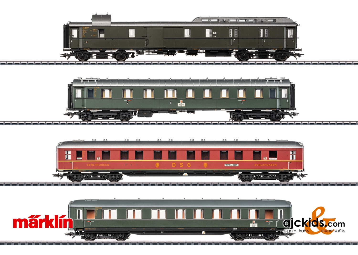 Marklin 42491 - Express Train Passenger Car Set 1 for the “D 74”