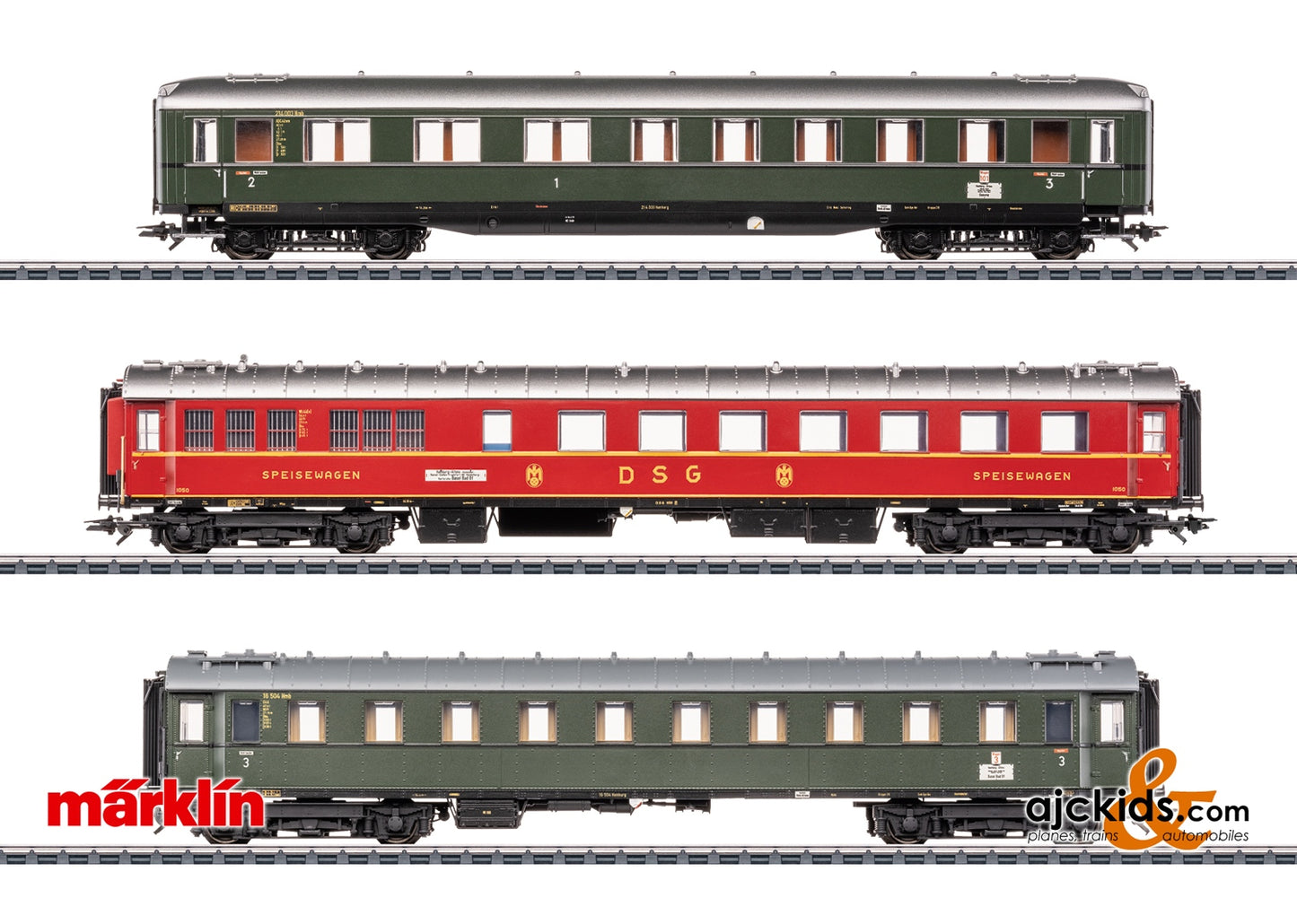 Marklin 42533 - Express Train Passenger Car Set 2 for the “D 74”