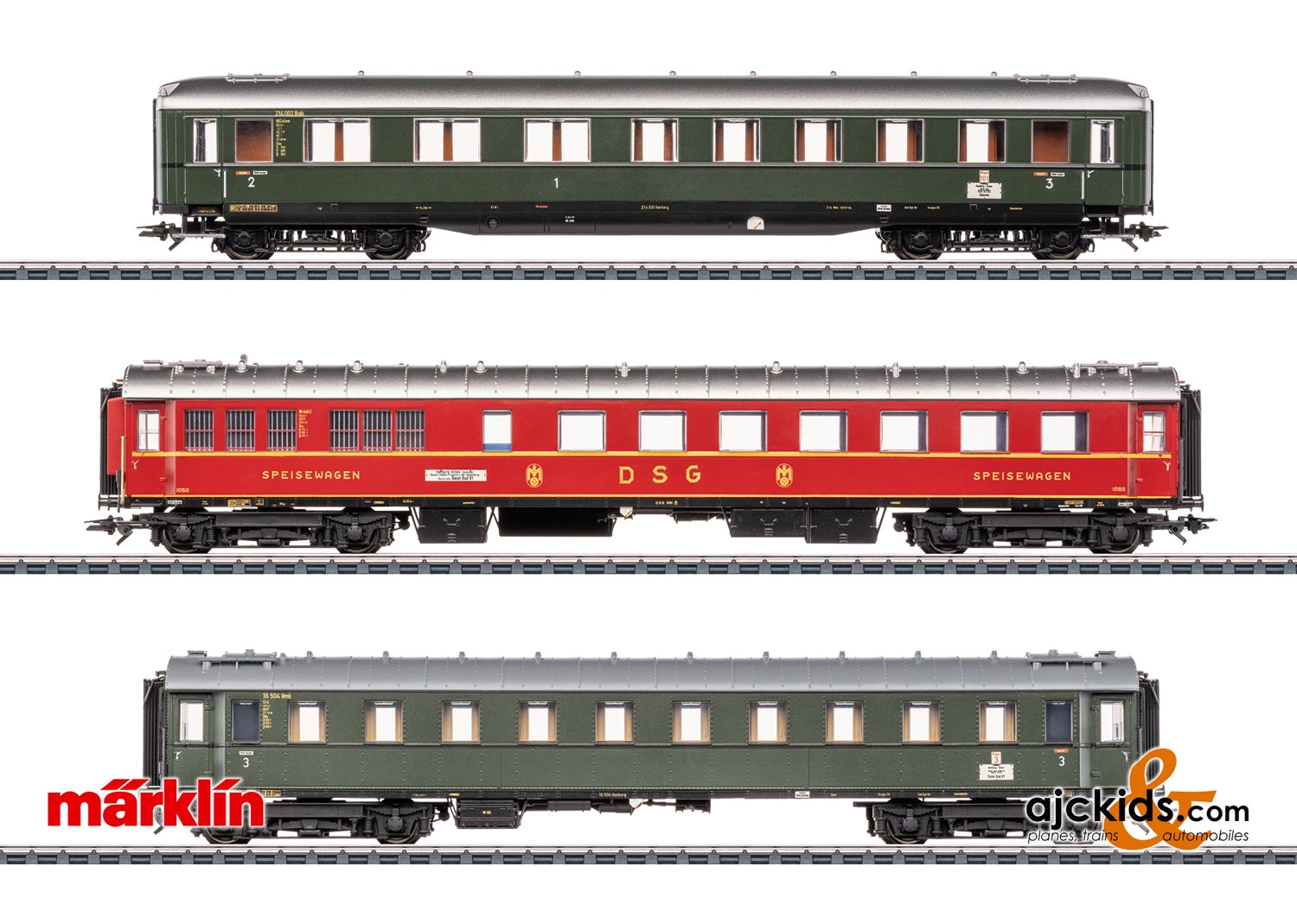 Marklin 42533 - Express Train Passenger Car Set 2 for the “D 74”