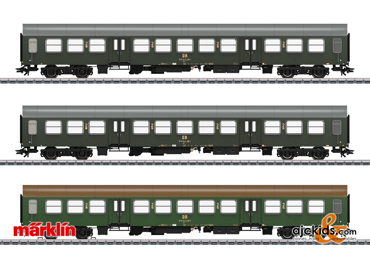 Marklin 42580 - Halberstadt Center Entry Car Passenger Car Set at Ajckids.com