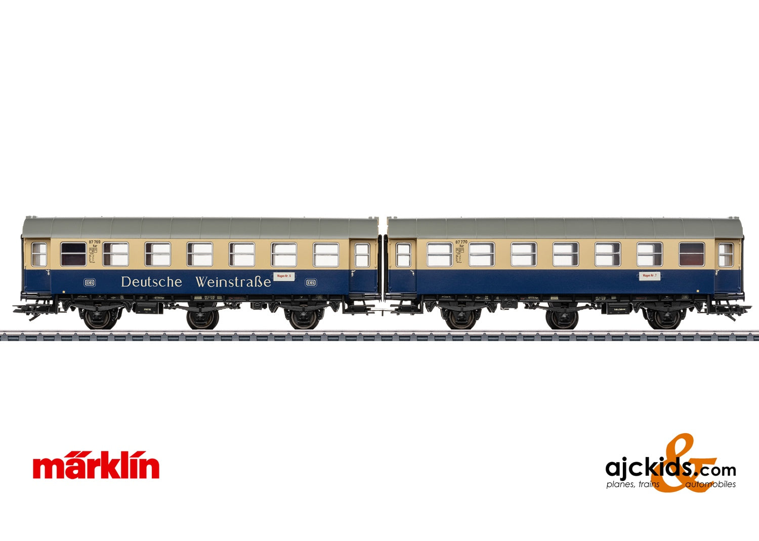 Marklin 43187 - “Deutsche Weinstraße / German Wine Road” Pair of Rebuild Passenger Cars